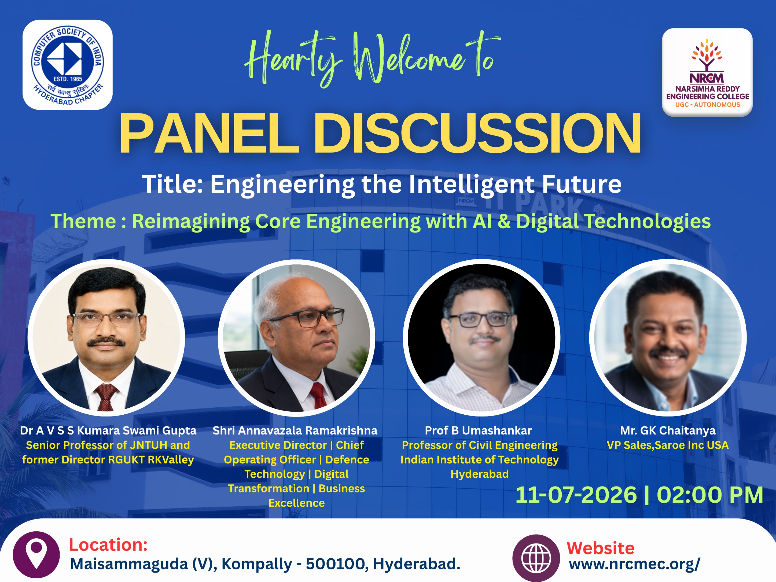 PANEL DISCUSSION ON ENGINEERING THE INTELLIGENT FUTURE