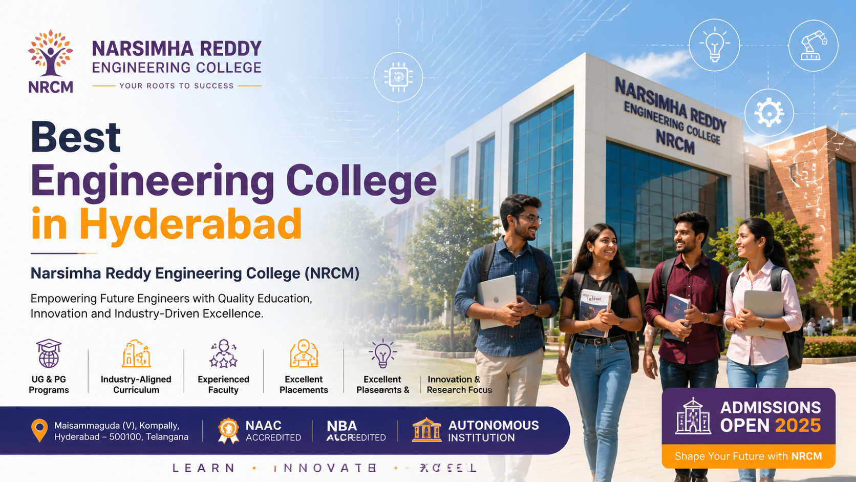 Narsimha Reddy Engineering College (NRCM): One of the Best Engineering Colleges in Hyderabad for Quality Education, Placements, and Innovation