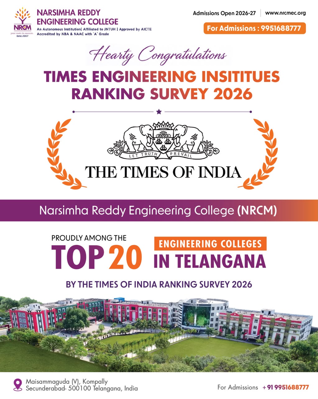Times Engineering Institues Ranking Survey 2026